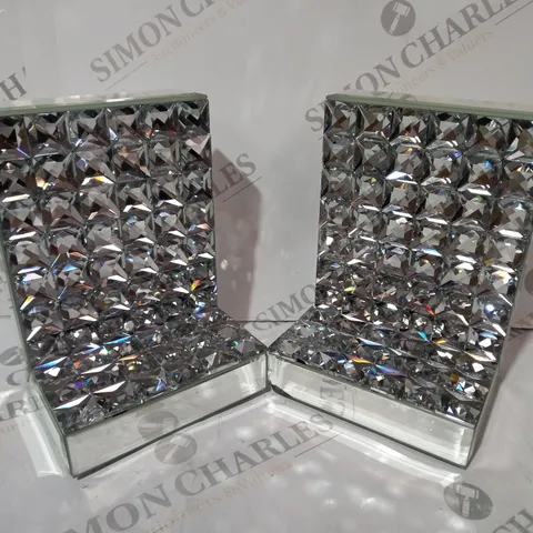 BOXED JM BY JULIEN MACDONALD CRYSTAL MIRRORED BOOKENDS