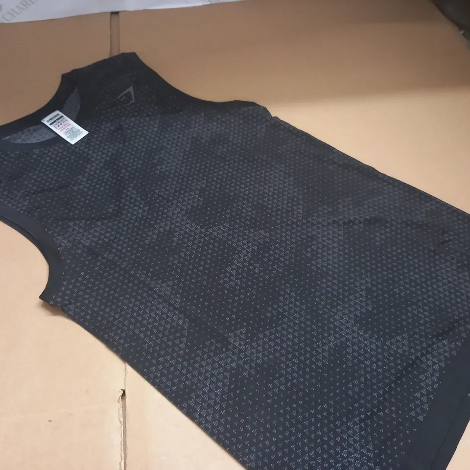 GYMSHARK BLACK VEST - S