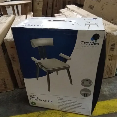 BOXED CROYDEX SERENITY SHOWER CHAIR - WHITE (1 BOX)