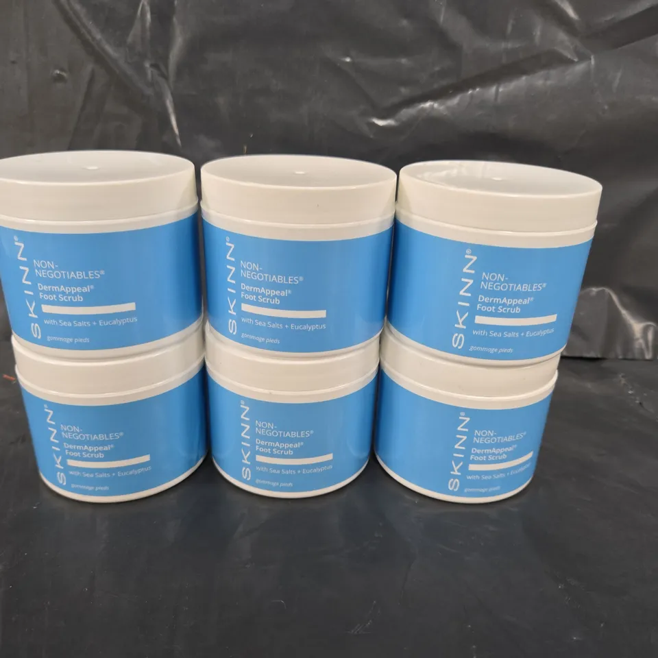 SET OF 6 SKINN NON NEGOTIABLES DERMAPPEAL FOOT SCRUB