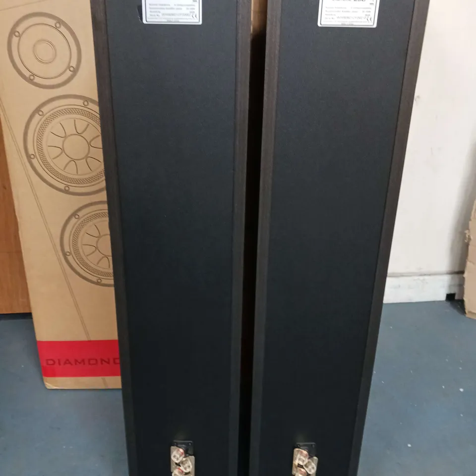 WARFDALE DIAMOND 230 PAIR OF FLOOR SPEAKERS - BLACK (2 BOXES)