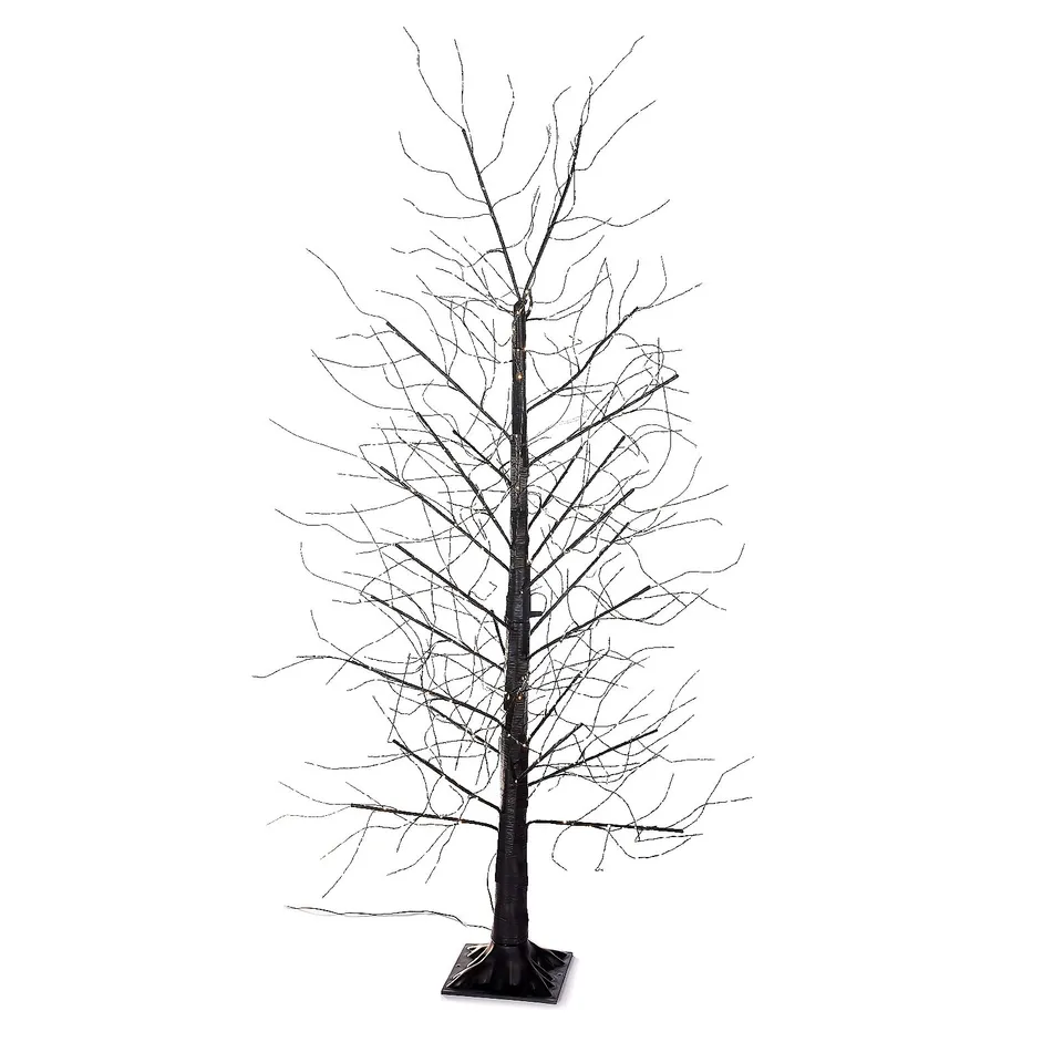 HOME REFLECTIONS MULTI FUNCTION MICRODOT DEW DROP LED TREE BLACK 6FT- COLLECTION ONLY