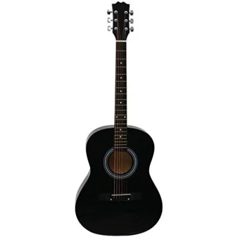 BOXED OYPLA BLACK 39" FULL SIZE 4/4 6 STRING STEEL STRUNG ACOUSTIC GUITAR