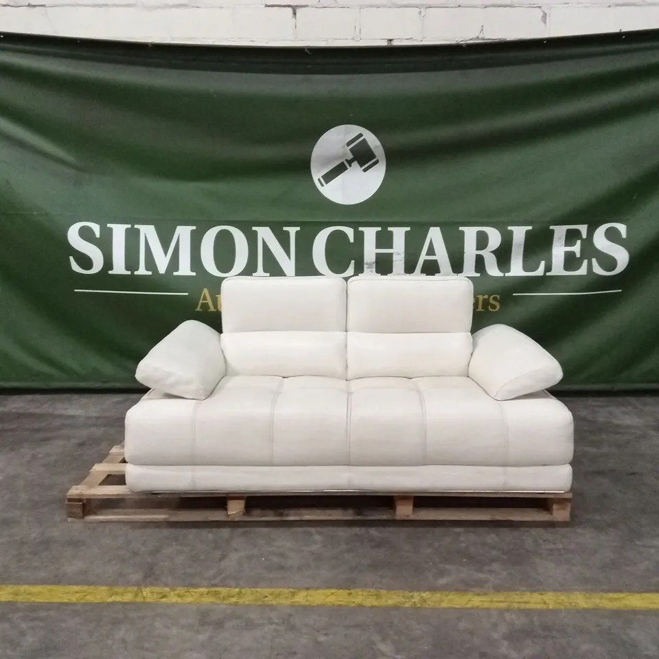 DESIGNER 2 SEATER LEATHER SOFA