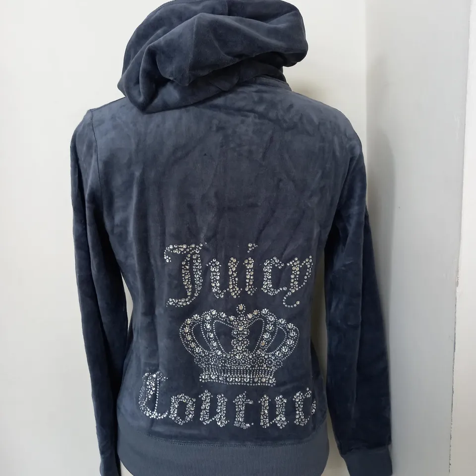 JUICY COUTURE ZIPPED VELVET JACKET SIZE S
