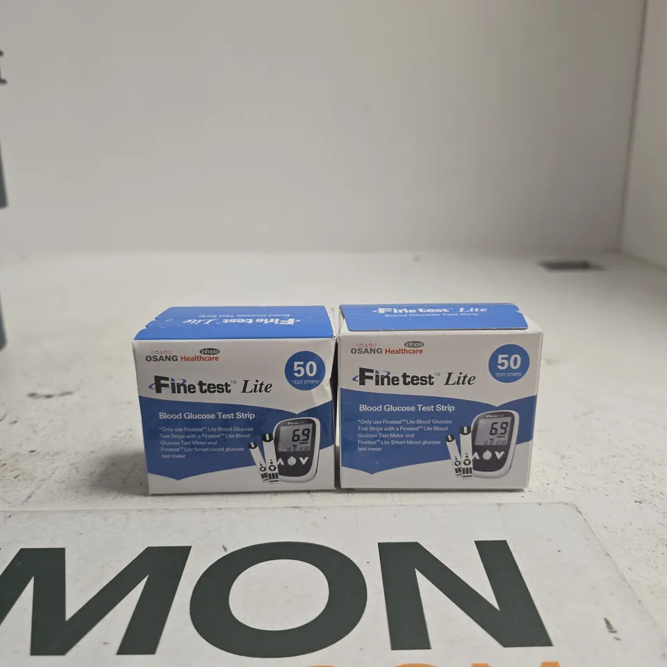 FINE TEST LITE BLOOD GLUCOSE TEST STRIPS (50 PER BOX) – OSANG HEALTHCARE, 2 BOXES