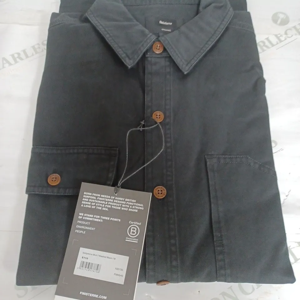 FINISTERRE EDDYSTONE SHIRT IN WASHED BLACK - MEDIUM