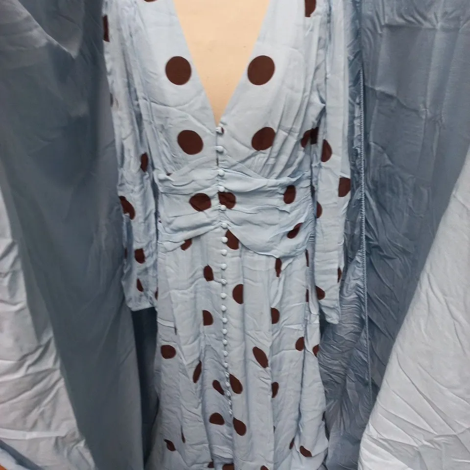 NOBODYS CHILD LUMA MIDAXI DRESS IN BLUE - UK 14