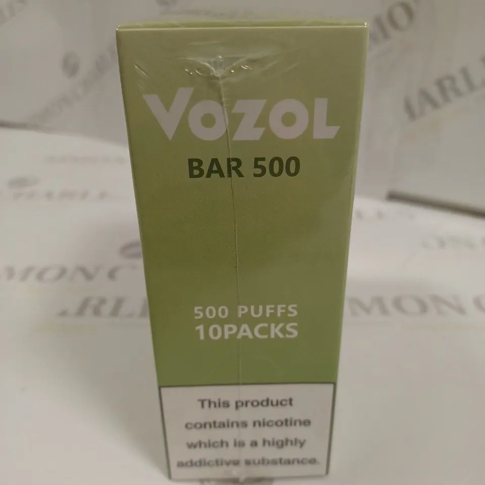 SEALED 10-PACK OF VOZOL BARR 500 E-CIGARETTES - LUSH ICE