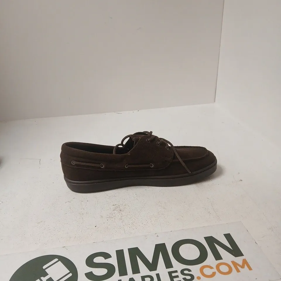 ZARA BROWN SUEDE BOAT SHOES – UK 13 (EU 47)