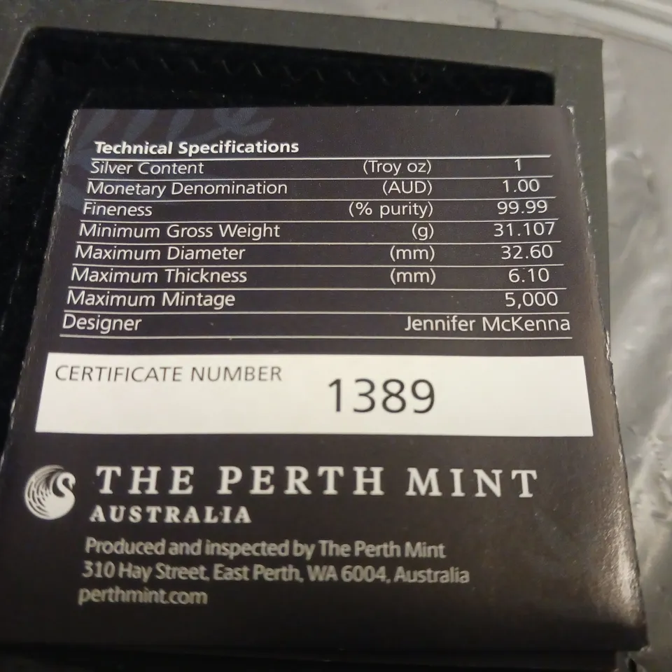 THE PERTH MINT 2020 KOOKABURRA 10Z HR COIN 30TH