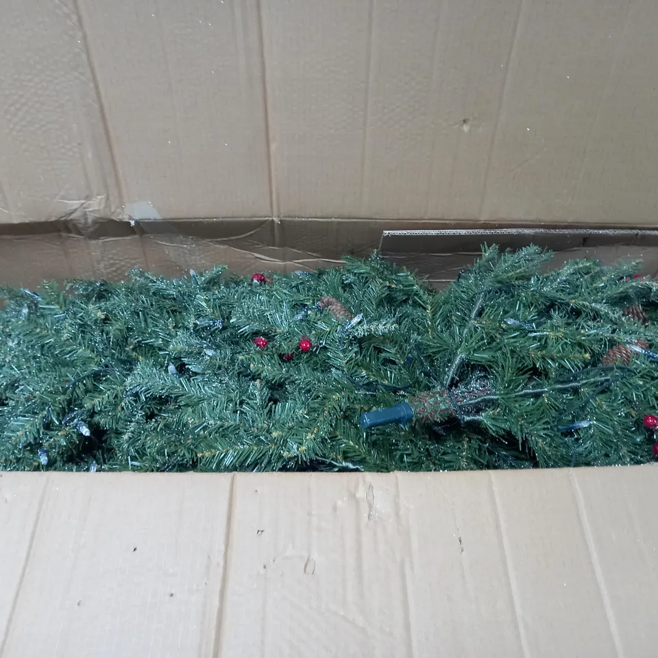 SNOW KISSED DECORATED FAKE CHRISTMAS TREE 3 PARTS BOXED - COLLECTION ONLY 