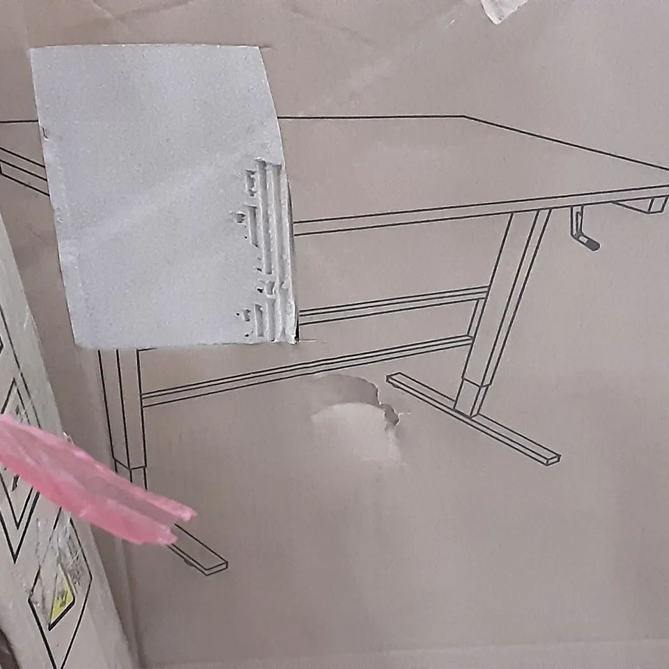 BOXED WIDE ERGONOMIC SIT TO STANDING DESK IN WHITE , H116/76 X W120 X D60CM 