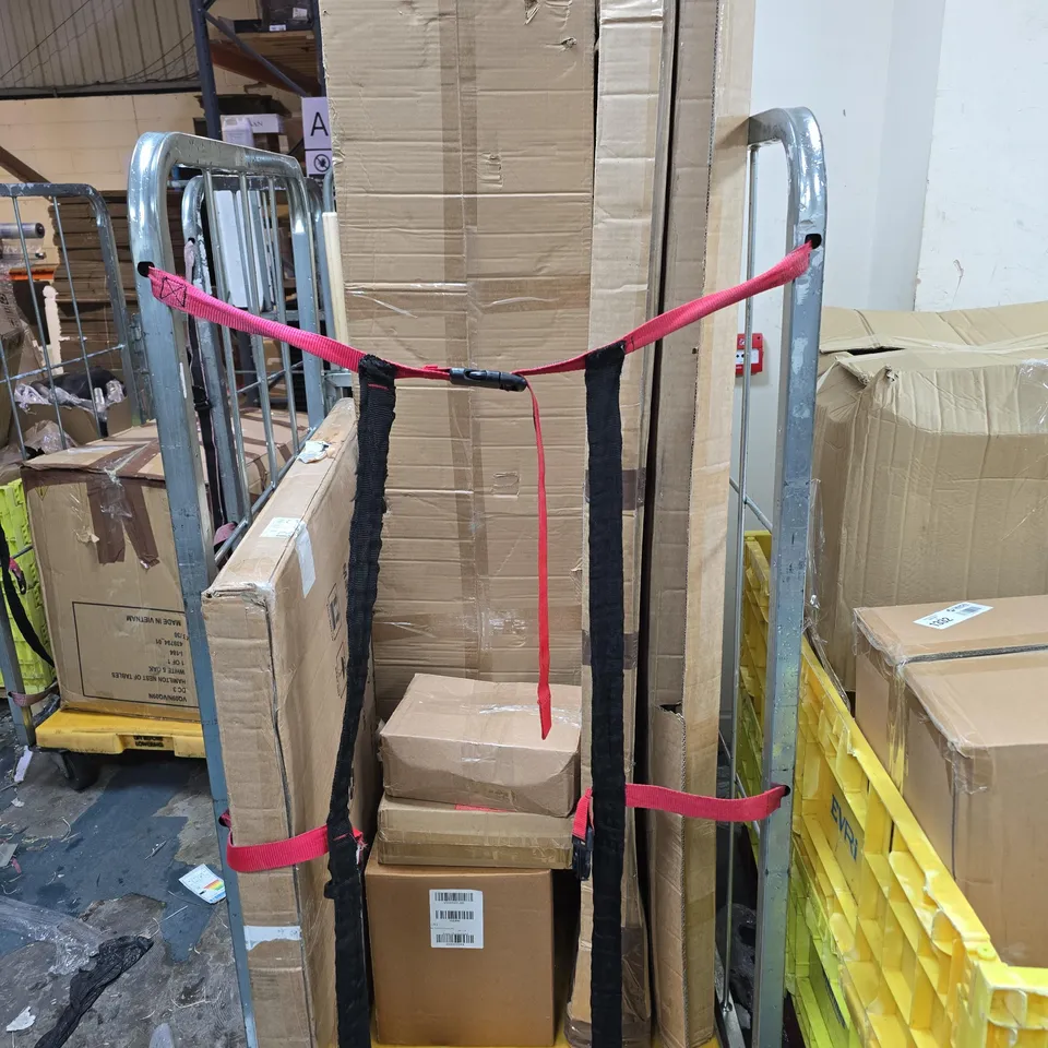 CAGE OF APPROXIMATELY 6 ASSORTED HOUESHOLD ITEMS TO INCLUDE MIRRORS ETC