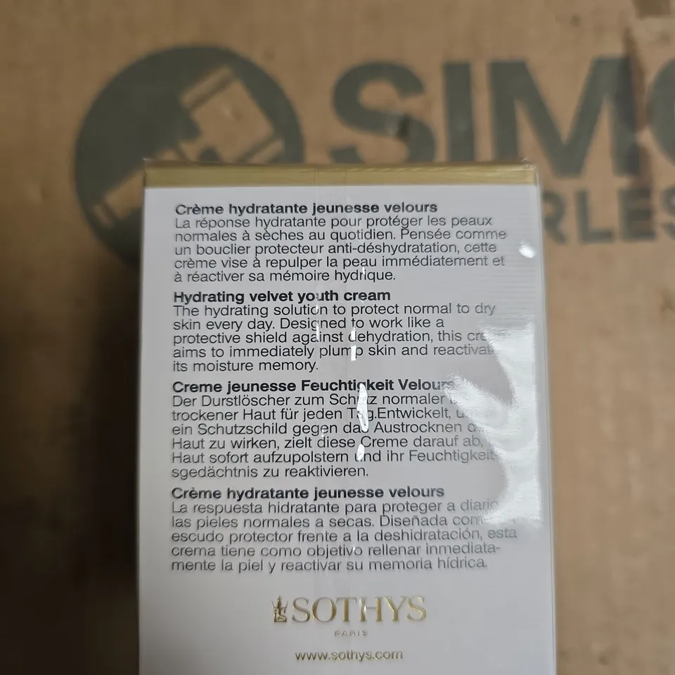 SOTHYS PARIS HYDRA HYALURONIC ACID VELVET YOUTH CREAM, 50 ML – BOXED