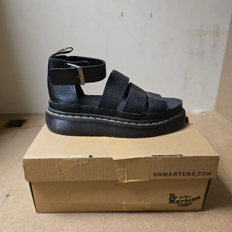 BOXED PAIR OF DR. MARTENS BLAIRE SANDALS – BLACK, UK 6