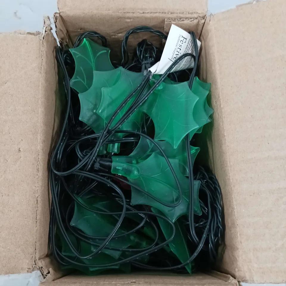 FESTIVE 90 LED HOLLY INDOOR CHRISTMAS LIGHTS