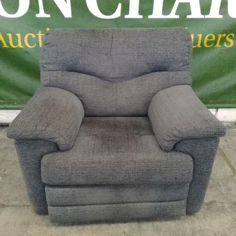 QUALITY DESIGNER G-PLAN STRATFORD MANUAL RECLINER CHAIR - LOOM SLATE FABRIC 