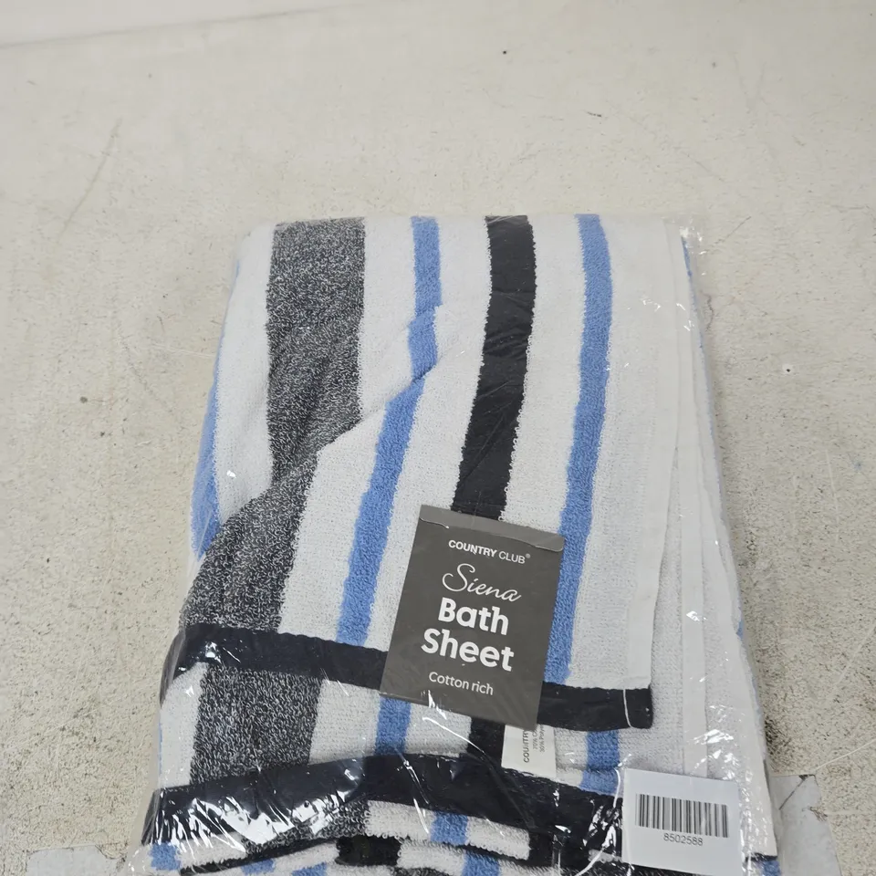 BOX OF APPROXIMATELY 25 ASSORTED CLOTHING ITEMS TO INCLUDE: COUNTRY CLUB BATH SHEET