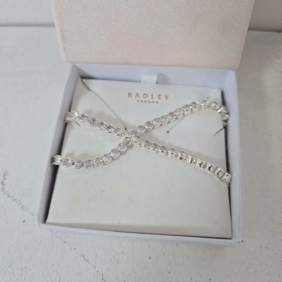 BOXED RADLEY RYJ2489S SILVER TONE TENNIS STYLE NECKLACE