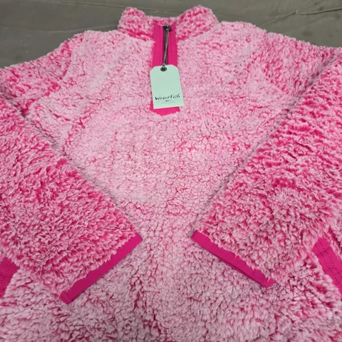 WEIRD FISH MADI COSY 1/4 ZOP FLEECE - SIZE 12