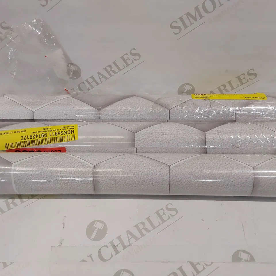 3 X ROLLS OF ALECXA 3D EMBOSSED PEEL WALLPAPER // SIZE PER ROLL: 10m X 45cm