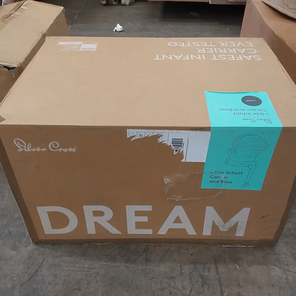 BOXED SILVER CROSS DREAM I-SIZE INFANT CARRIER AND BASE - LUNAR 