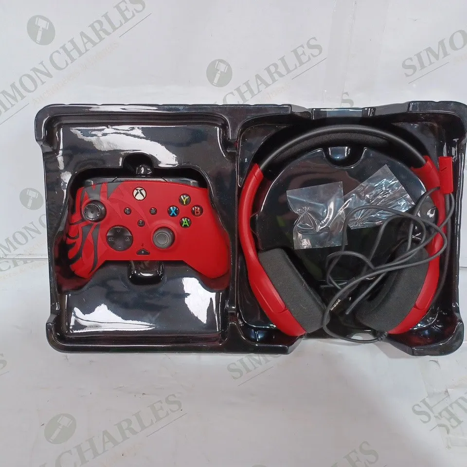 PDP XBOX SPIRIT RED BUNDLE PACK, INCLUDES WIRED GAMING CONTROLLER & HEADSET 