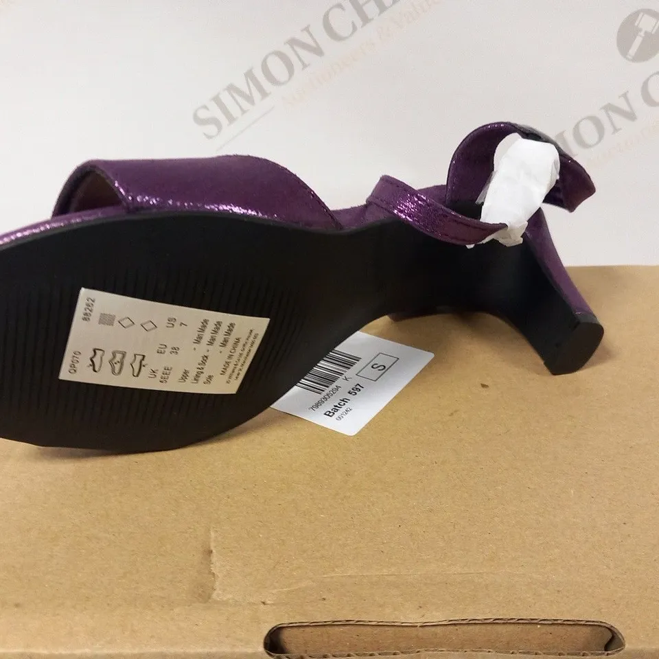 BOXED JD WILLIAMS BARELY THERE PURPLE SIZE 5