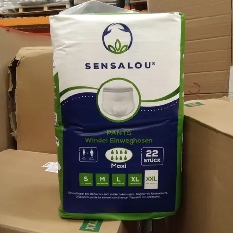 PALLET TO CONTAIN A LARGE QUANTITY OF SENSALOU ADULT INCONTINENCE PANTS XXL AND A HANDFUL OF OTHER ASSORTED HOUSEHOLD GOODS