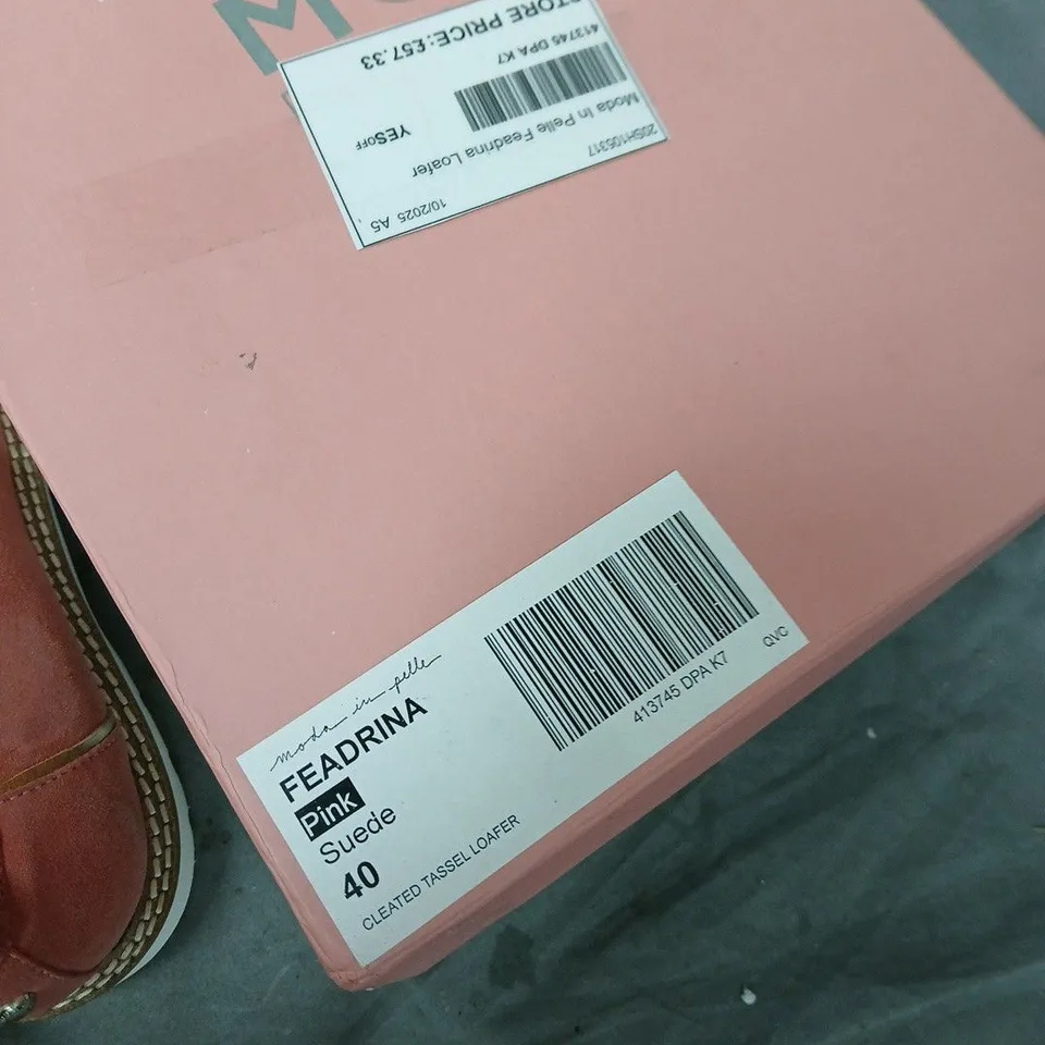 FEADRINA PINK SUEDE TASSEL LOAFERS – UK 7 (EU 40)