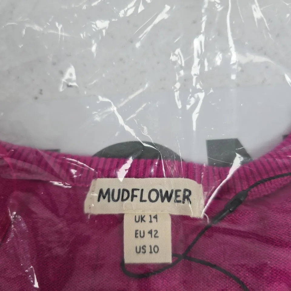 MUDFLOWER PINK WOMEN'S TOP UK 14 (EU 42, US 10)