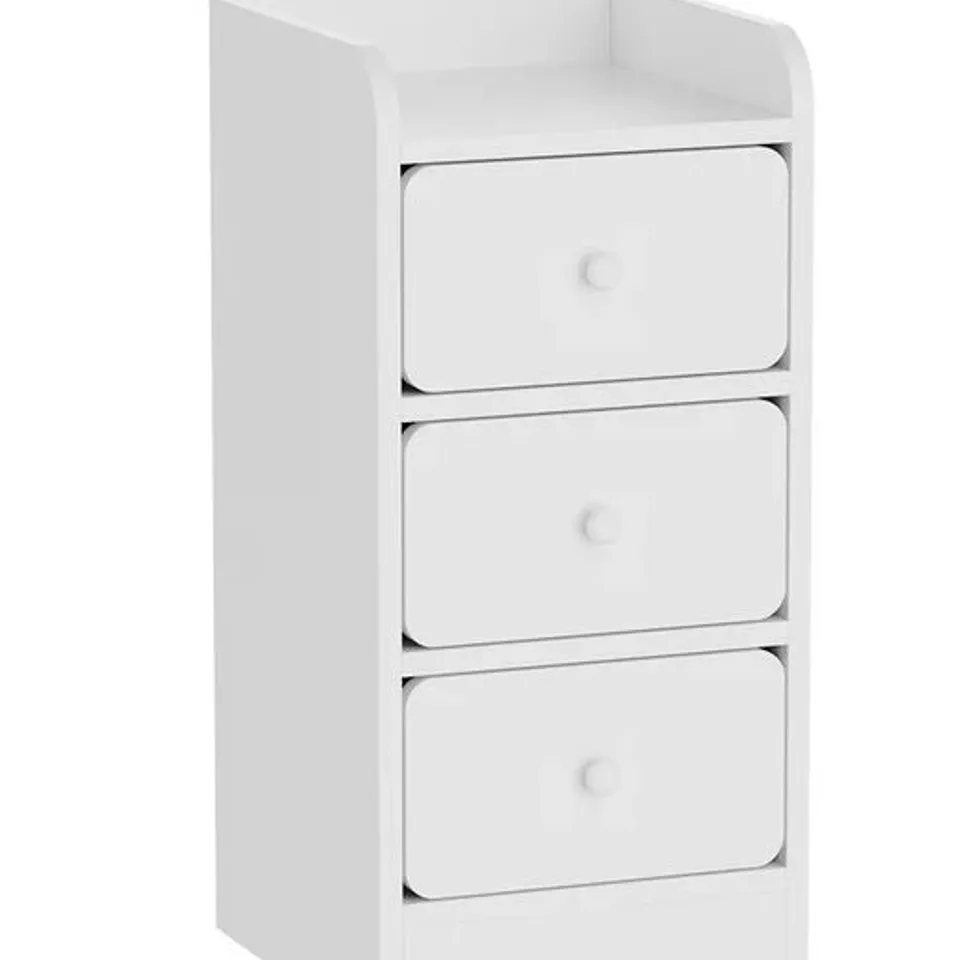 BOXED NIGHT TABLE WARM WHITE THREE SMOKED SC2163 (1 BOX)