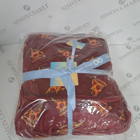 OODIE OVERSIZED WEARABLE BLANKET - SIZE NOT SPECIFIED - PIZZA PATTERN