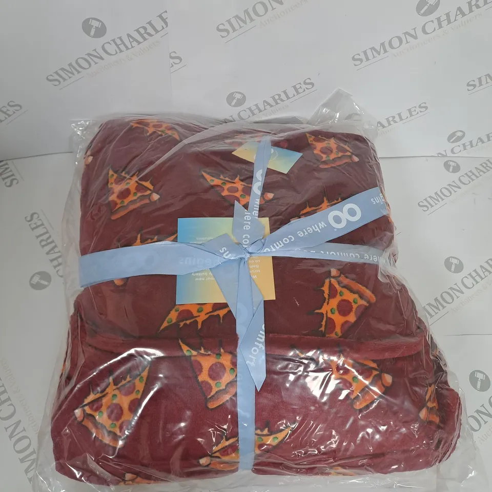 OODIE OVERSIZED WEARABLE BLANKET - SIZE NOT SPECIFIED - PIZZA PATTERN