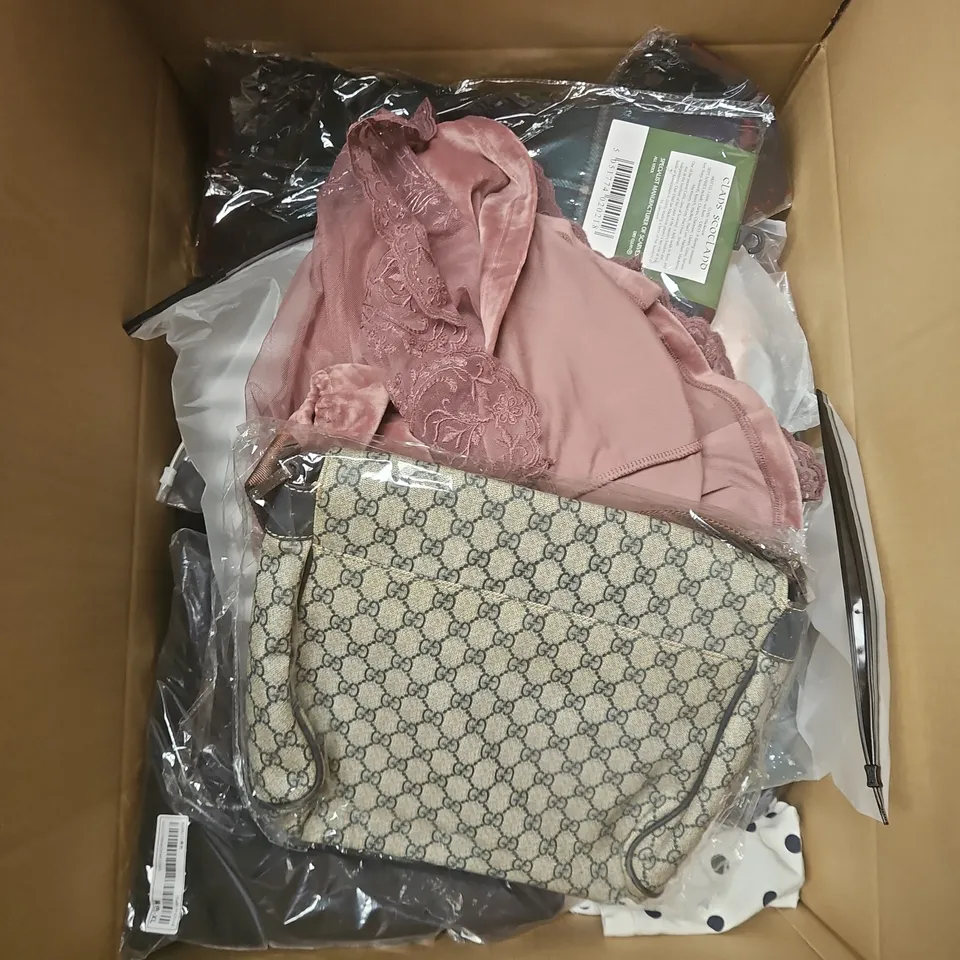 APPROXIMATELY 20 ASSORTED CLOTHING AND FASHION PRODUCTS IN VARIOUS STYLES AND SIZES - COLLECTION ONLY