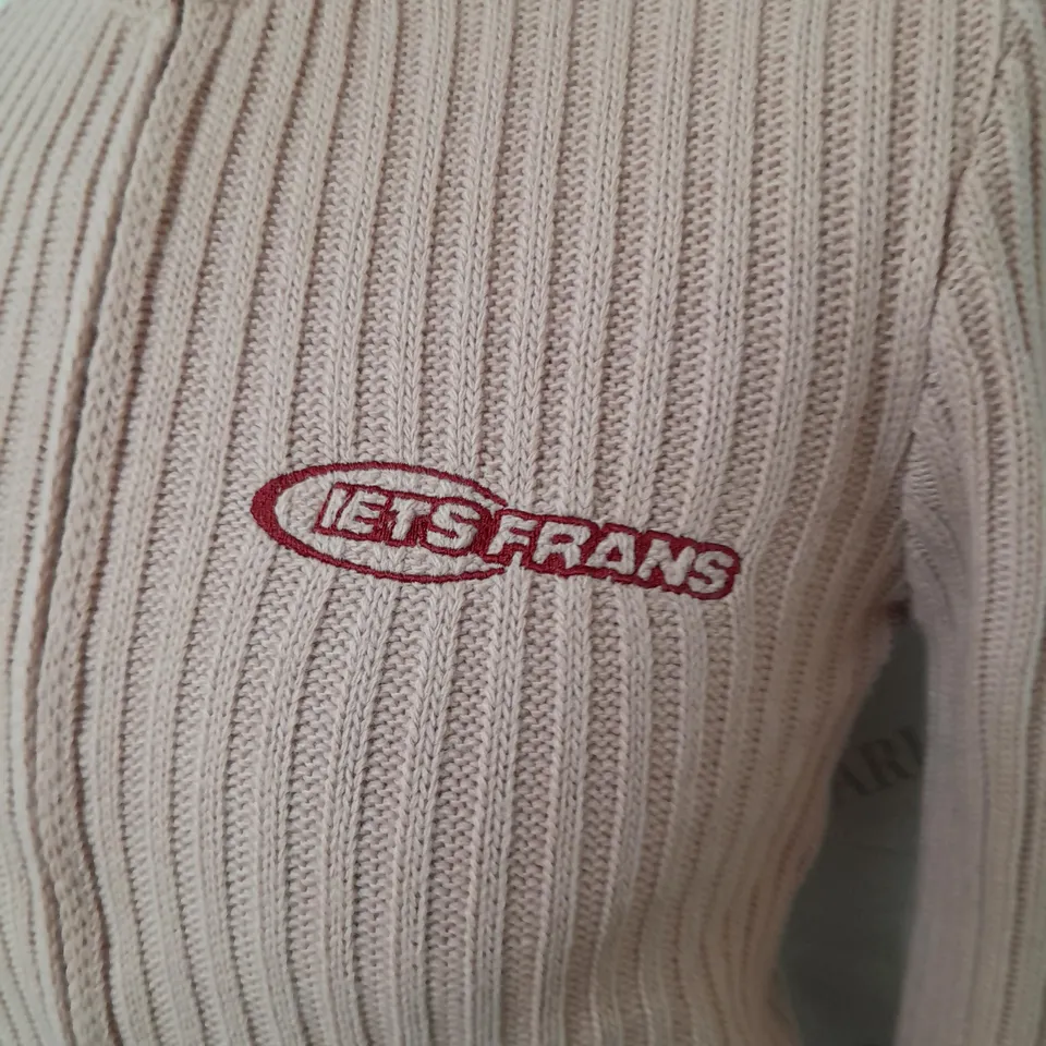 LETS FRANS PINK & RED CARDIGAN - SIZE MEDIUM