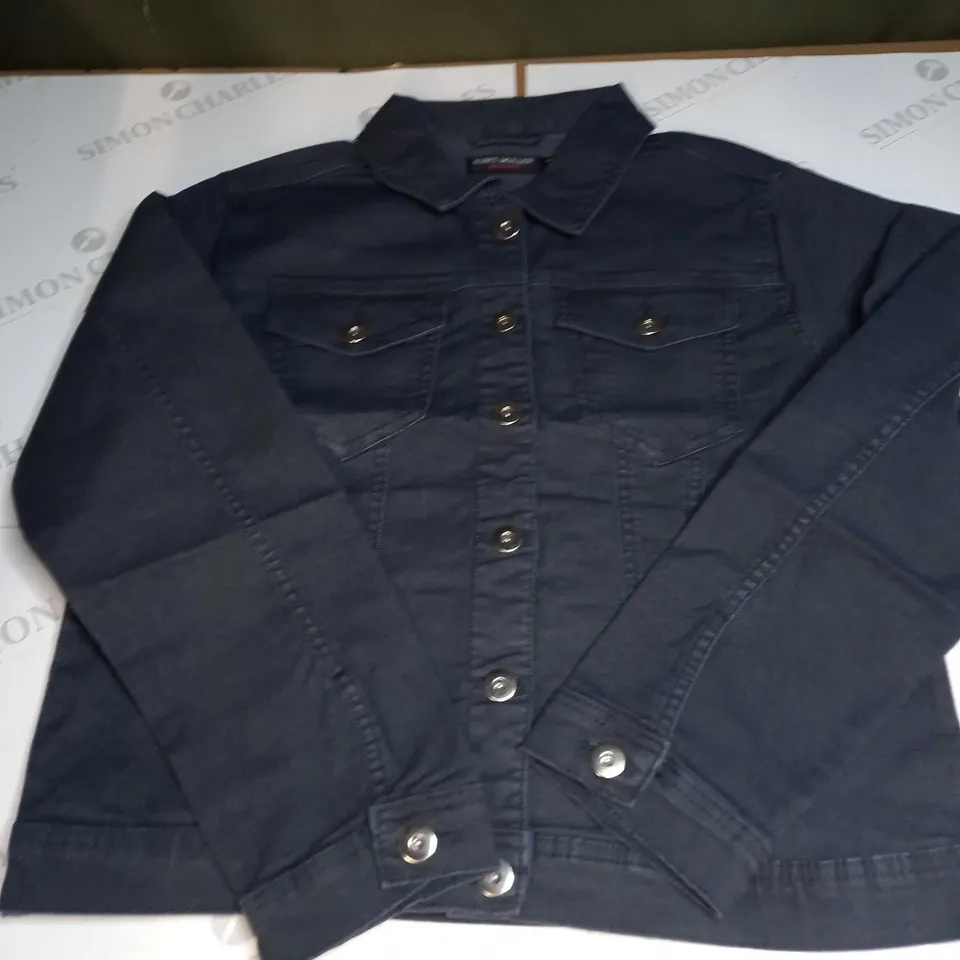 KURT MULLER COTTON BI STRETCH DENIM JACKET - UK 14