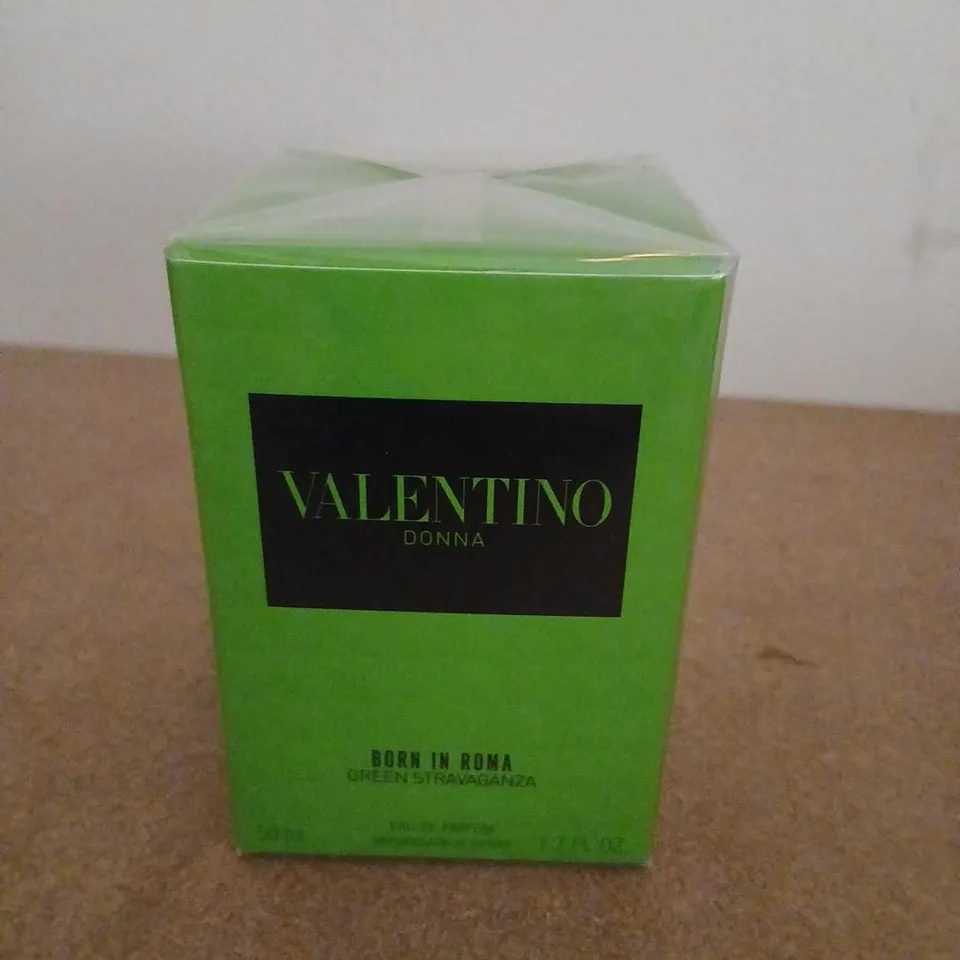 BOXED AND SEALED DONNA VALENTINO BORN IN ROMA GREEN STRAVAGANZA EAU DE PARFUM 50ML