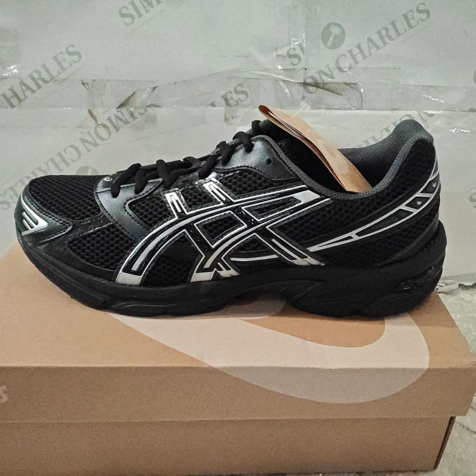 ASICS GEL-1130 RUNNING SHOES – BLACK & PURE SILVER, UK 10 – BOXED