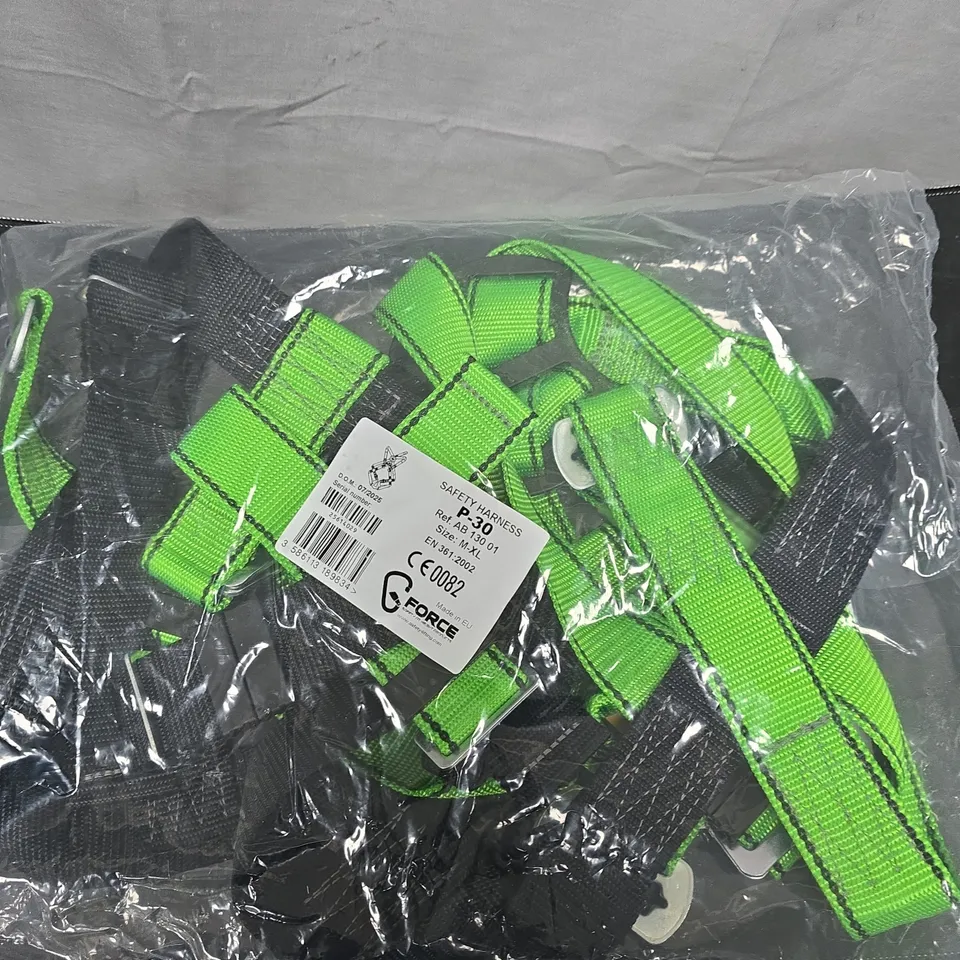 FORCE SAFETY HARNESS EN 361 – NEON GREEN/BLACK, SEALED IN BAG