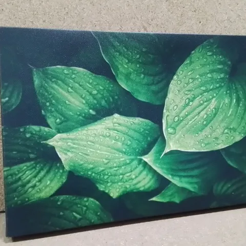 GREEN LEAVES CANVAS ART PRINT 
