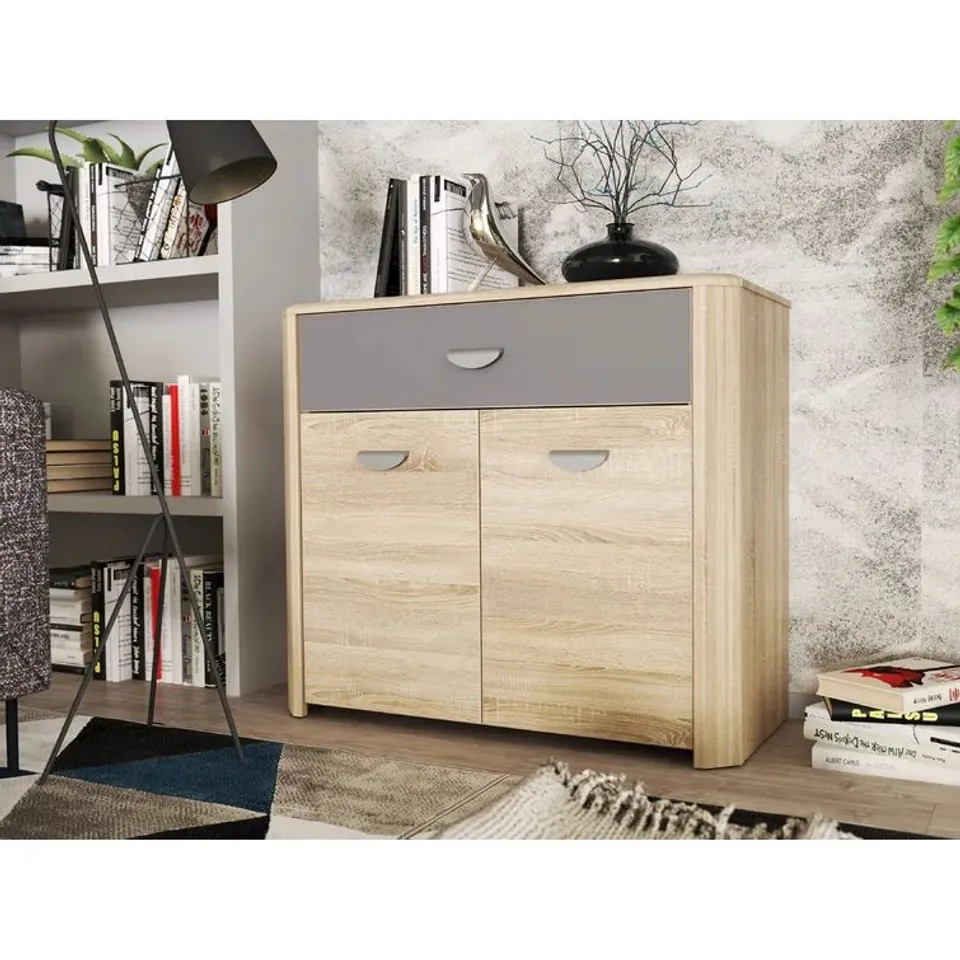 BOXED BRAMLEY 1-DRAWER SIDEBOARD (1 BOX)