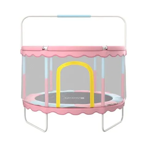 BOXED OUTDOOR ENCLOSRE TRAMPOLINE WITH BALANCE BAR