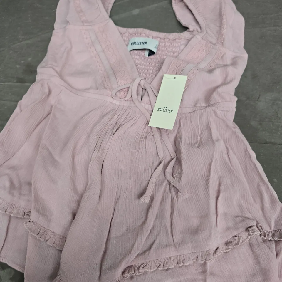 HOLLISTER PINK LACE-TRIM SLEEVELESS TOP – XX SMALL