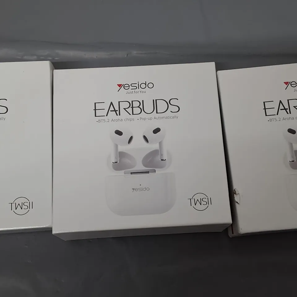 LOT OF 3 BOXED PAIRS OF YESIDO EARBUDS