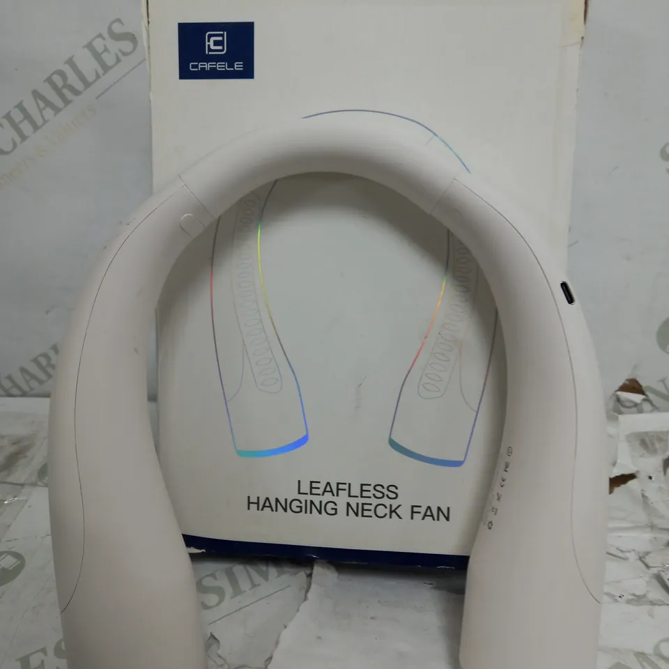BOXED LEAFLESS HANGING NECK FAN 