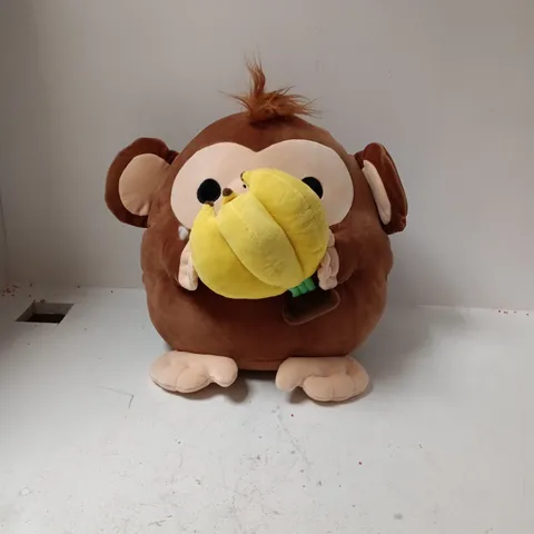 Brown Plush Monkey Toy Holding Banana