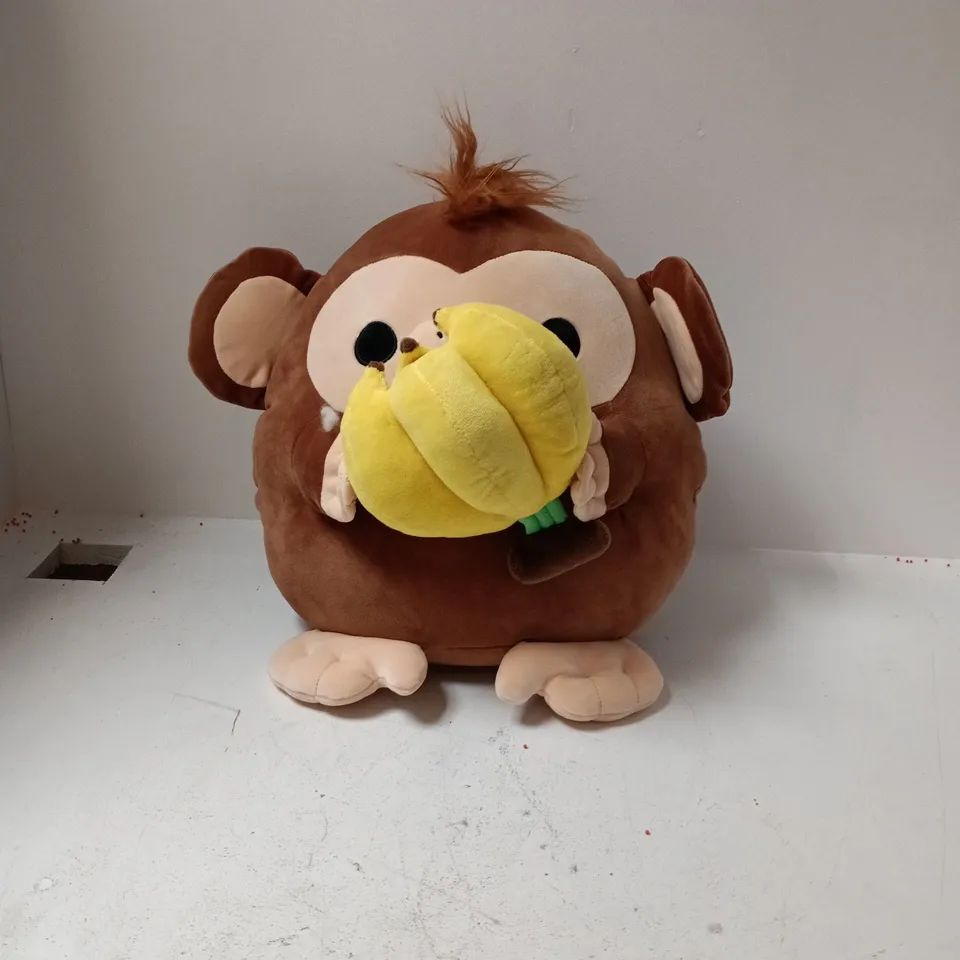 Brown Plush Monkey Toy Holding Banana