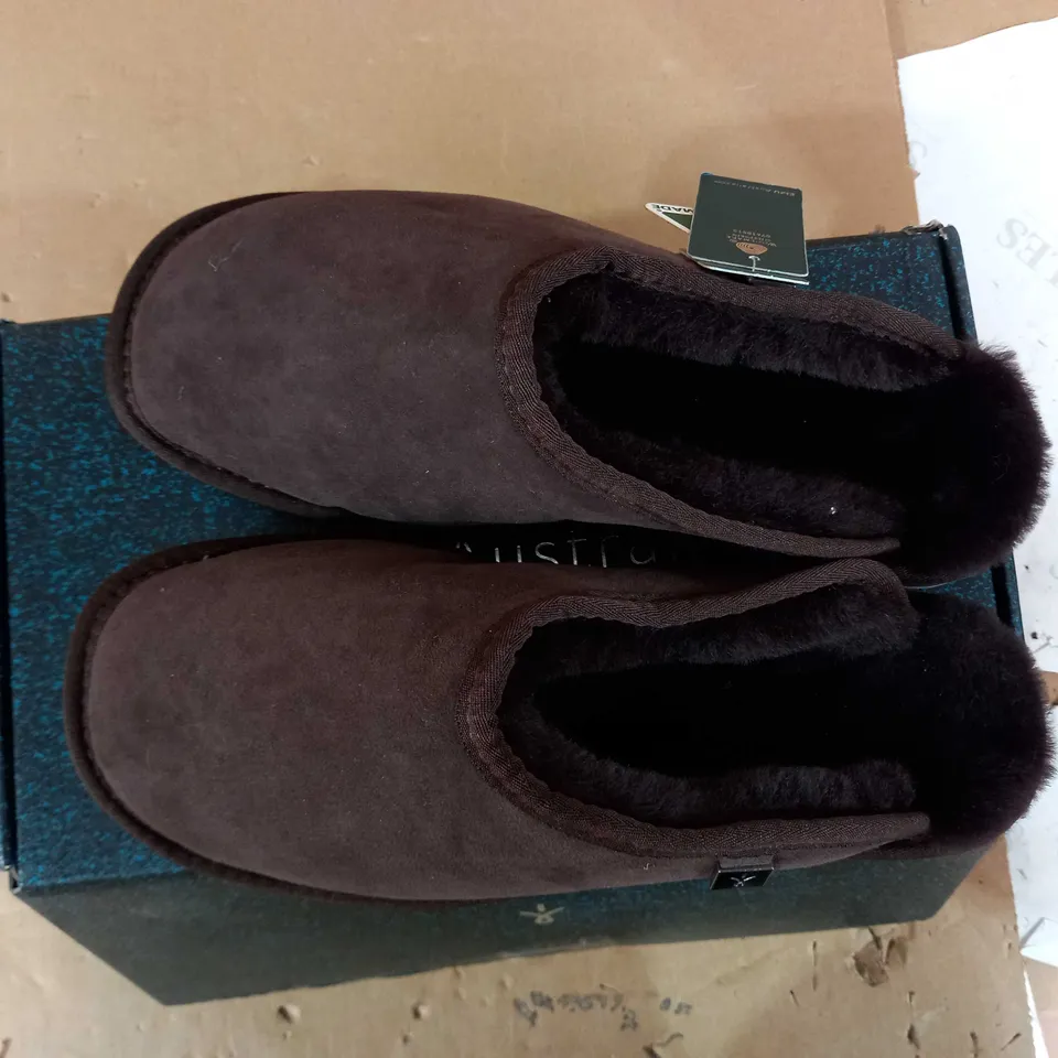 EMU MEN'S PLATINUM ESPERENCE SLIPPERS - CHOCOLATE - SIZE 8